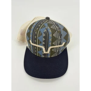 Kimes Ranch Trucker Hat Geometric Aztec Print Logo Baseball Cap - Picture 1 of 6