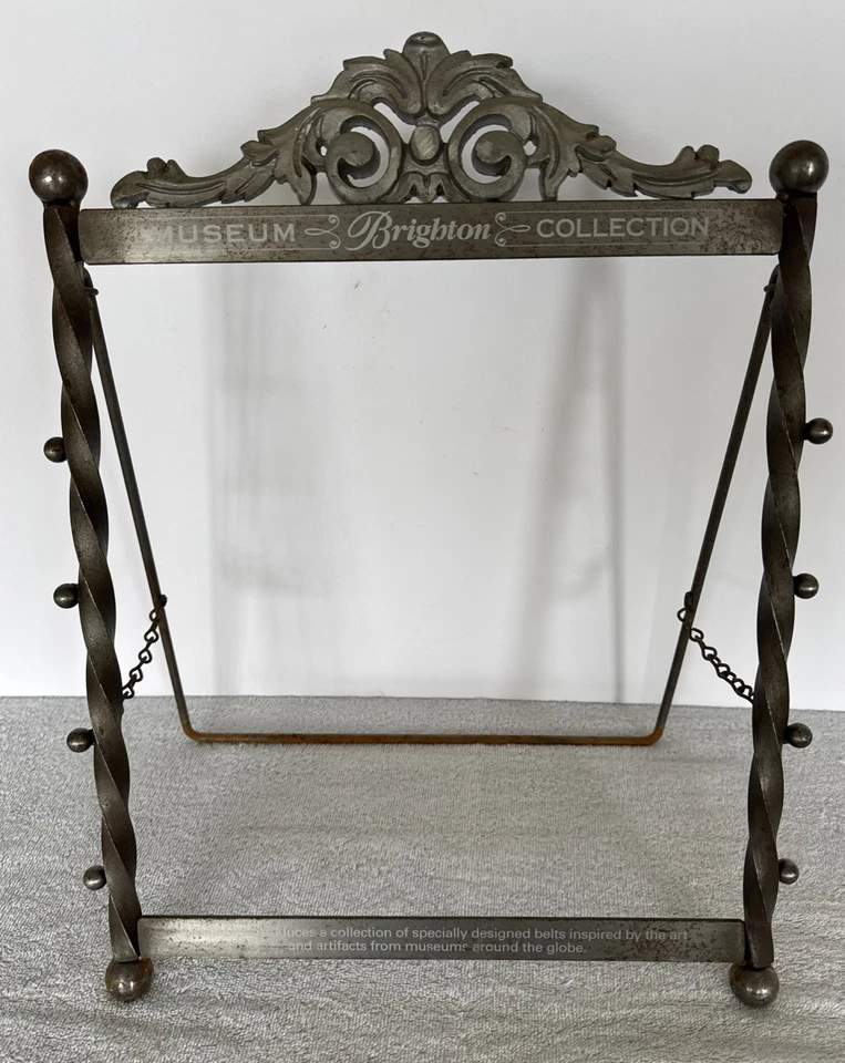 Estante de exhibición de tienda de cinturones de metal de mesa Brighton vintage de los años 50 difícil de encontrar Foto 1 de 4