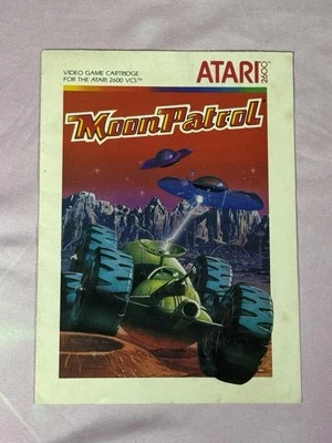 Moon Patrol Atari 2600 1982 videojuego manual/folleto de instrucciones solamente Foto 1 de 4