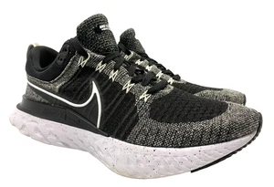 Nike React Infinity Run Flyknit 2 White Black Mens Size US 12 CT2357-101 VGC - Picture 1 of 8