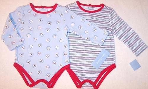 Nuevo con etiquetas First Impressions Infantil Niño 2 Body de Béisbol, 0-3 Mos.  Foto 1 de 1