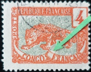 VARIÉTÉ CORNE TRONQUÉE sur COLONIES FRANÇAISES CONGO N°29c oblitéré CaD - Imagen 1 de 3