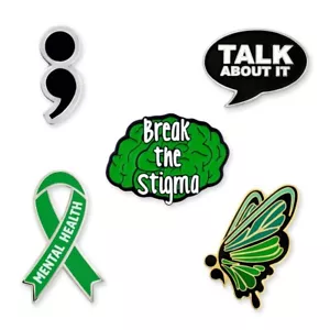 PinMart's Suicidio e consapevolezza della salute mentale Set di 5 pin - Foto 1 di 2