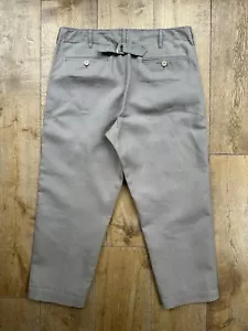 Sacai Linen Cotton Cinch Back Cropped Loose Tapered Trousers Size 3 Worn Twice - Picture 1 of 16