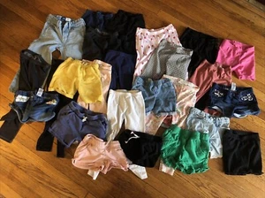 MIXED LOT 26 PCS GIRLS PANTS LEGGINGS SHORTS 4T CAT & JACK OLD NAVY EXCELLENT - Picture 1 of 11