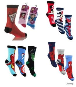Brand New Licenced Charactor Childrens Socks(2 PACK)Various colours&Sizes.£1.99p
