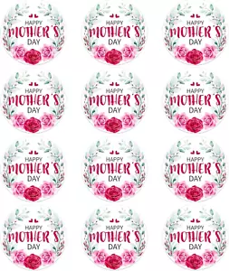 Happy Mothers Day Stickers - 36Pcs Mother'S Day Gift Tags Labels 1.5" Pink Flowe - Picture 1 of 7