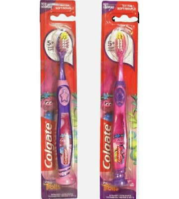 ¡NUEVO! Cepillos de dientes COLGATE🫧 (PAQUETE DE 2) ●TROLLS● ¡Extra suaves para niños de 5 años en adelante! Foto 1 de 4