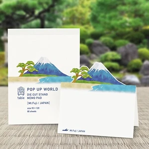 Almohadilla de notas de pie troquelada Mount Fuji POP UP WORLD JAPAN 80 hojas W3,5xH4,7 pulgadas - Imagen 1 de 9