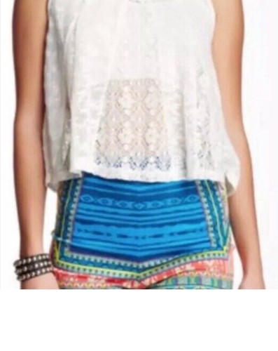 OFF WHITE ~Pomodoro Volante~Saldi estivi! Maglione bianco sporco senza maniche all'uncinetto TG L