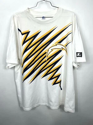 Vintage 90s Starter Los Angeles Chargers T Shirt 2XL NFL Football San Diego USA  - Image 1 of 4