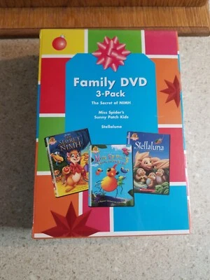 Family DVD 3 pack The Secret of Nimh/Miss Spider's Sunny Patch Kids/Stellalina Foto 1 de 4