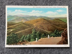 Panorama des Lariat Trail, Aussichtspunkt Bergstraße, Colorado Vintage Postkarte - Bild 1 von 2