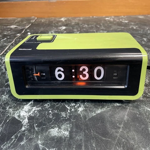 National FLIP ALARM CLOCK TG02 VINTAGE JAPAN Space Age mid century Cover