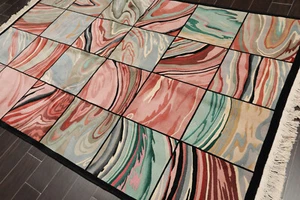 Tappeto Tibetano Orientale 6' x 9' Annodato a Mano Lana Superfine Designer Nero - Foto 1 di 6