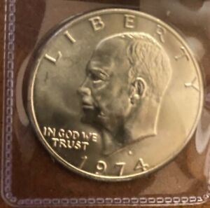 SPECIAL!! 1974-S Brilliant Uncirculated Silver Eisenhower Dollar Coin FROM R0LL