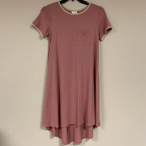 LuLaRoe Carly Swing Dress Salmon Pink Women’s Small Relaxed Flowy Relaxed Fit - Picture 1 of 7
