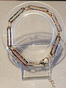 Pulsera cadena eslabones-oro/multi - Imagen 1 de 1