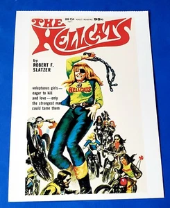 Postcard Pulp Fiction Cover The Hellcats by Robert F Slatzer 6.75" x 5" - Picture 1 of 2
