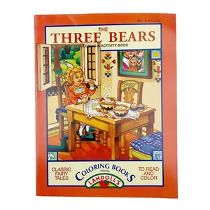 1994 The Three Bears Classic Fairy Tales Landoll Vintage Paperback Coloring Book - Picture 1 of 6