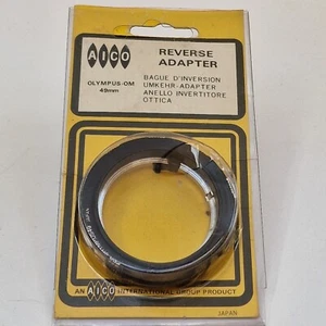Adaptador Macro Inverso Aico 49mm Para Montaje Olympus OM, Probado Funcionando, Stock Antiguo - Imagen 1 de 11