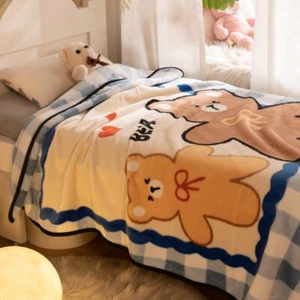 Cozy Bear Adventure Fleece Throw Blanket - Soft and Warm for All Seasons - Picture 1 of 12