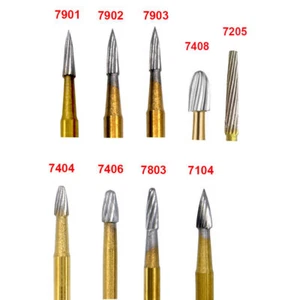 10 Pcs Dental Carbide Steel Trimming Finishing Burs Tungsten Bur FG Handpiece - Afbeelding 1 van 193