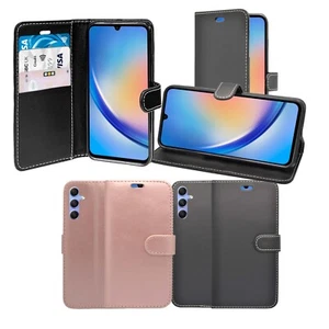 Pour Samsung Galaxy A34 5G Téléphone Étui Portefeuille Flip Cuir PU Carte Poche - Picture 1 of 48