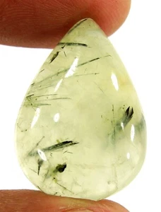 33.50 Ct Natural Green Prehnite Gemstone Stone Cabochon Wire Wrap Stone - 12753 - Picture 1 of 2