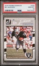 Bo Jackson 2016 Panini Donruss Football Card #225 Graded PSA 10
