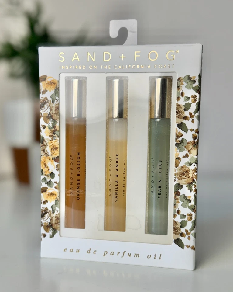 Sand + Fog 3pc Perfume Oil EDP Discovery Set Orange Blossom, Vanilla Amber, Pear - Image 1 of 1