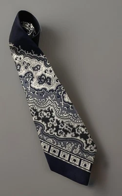 Wemlon Wembley Prendas para el cuello Corbata Multicolor Azul Blanco Bandana Paisley AOP JBHS Foto 1 de 4