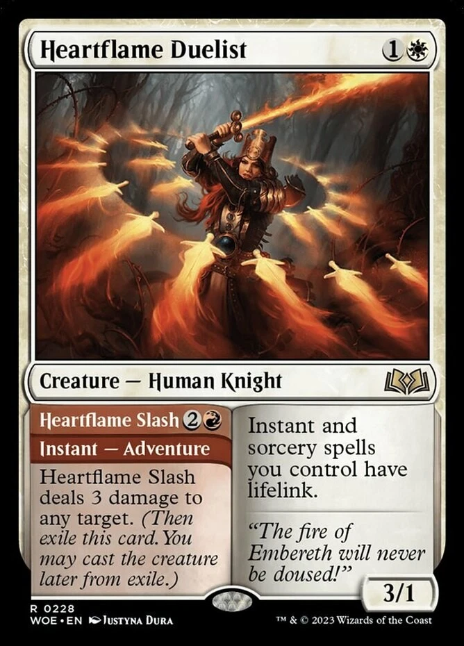 x1 Heartflame Duelist // Heartflame Slash - Wilds of Eldraine - NM - MTG - Image 1 of 1