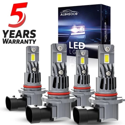 For Honda Prelude 1992-1996 9005+9006 LED Headlight High Low Beam Bulbs Kit Foto 1 de 4