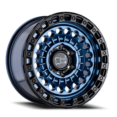 Black Rhino Sentinel BL 17x8.5 +0 8x165.1mm 125.1mm Cobalt Blue Black Lip Edge - Image 1 of 3
