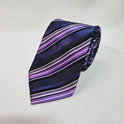 Corbata Alexander Julian Colores Hecha a Mano Hombres Rayas 3"x 59.5" Foto 1 de 4