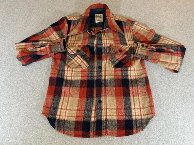 Camisa Western De Colección Para Hombres Pequeña Mezcla de Lana Franela Forrada Chamarra Años 70 Ropa de Trabajo Foto 1 de 4