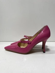 Manolo Blahnik Pink Patent Leather Mary Jane Heels Women Sz 10 - Picture 1 of 11