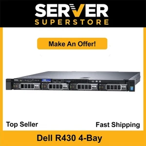 Dell PowerEdge R430 Server 2x E5-2667 V4-3.2GHz =16 Cores H730 32GB RAM 4x trays - Picture 1 of 7