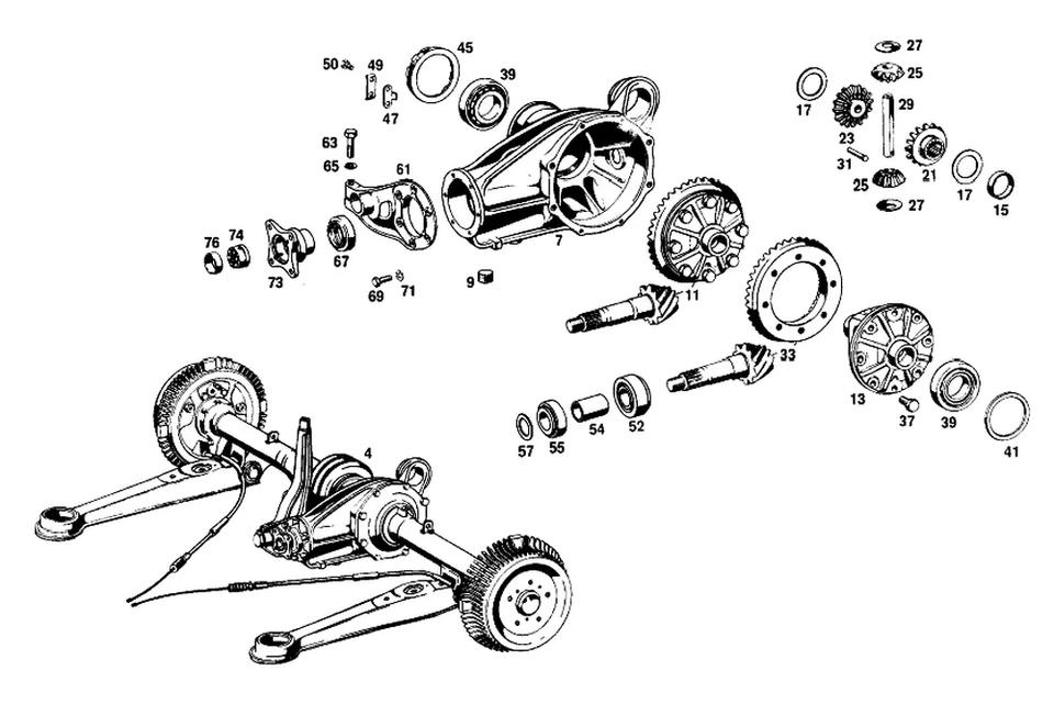 Porca com fenda genuína Mercedes-Benz 111-350-01-66 - Imagem 1 de 1