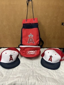 LOS ANGELES ANGELS BASEBALL CAPS HATS AND BACKPACK COOLER COOLERS BUDWEISER - Picture 1 of 4