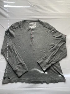 Marc Ecko Boys gray 1/4 button long sleeve shirt size XL - Picture 1 of 9