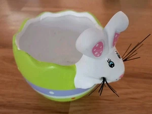 Blumenübertopf - Blumenschale - Keramik - Ostern - Hase - ca. 10 cm hoch - Bild 1 von 5