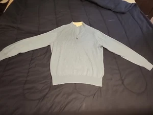 Peter Millar Pullover Herren mittelgrau/bläulich weich 1/4 Zip Pulli - Bild 1 von 8