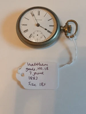 1883 Waltham Grade No.18 7 Jewel Size 18s Pocketwatch - Image 1 of 4