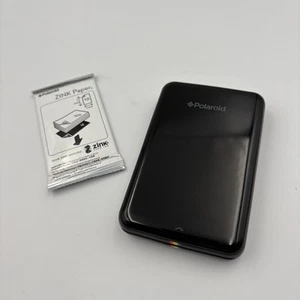Polaroid Zip Mobile Photo Printer Black + Zink Zero Ink Instant Photo Paper VGC - Picture 1 of 9