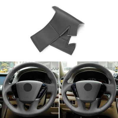 DIY Black Leather Steering Wheel Cover For Nissan Teana 2008-2013  Murano (Z51) - Image 1 of 4