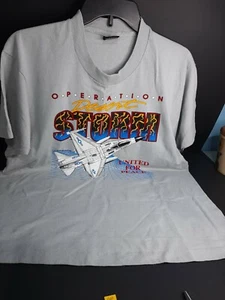 Camiseta Operation Desert Storm Hombre Grande Gris Punto Único - Imagen 1 de 7