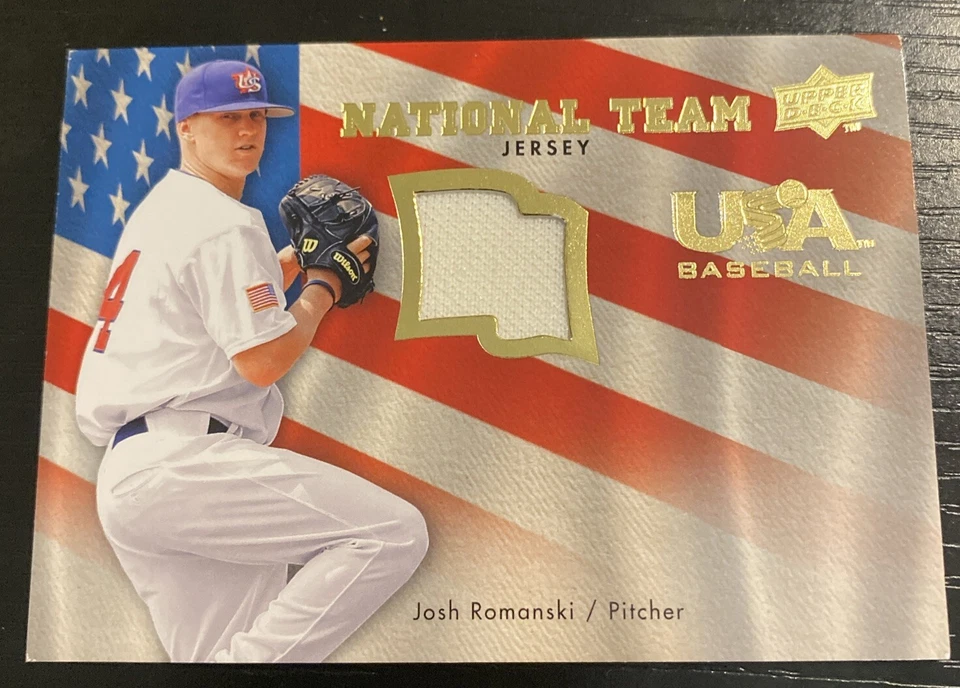 Josh Romanski 2008 Upper Deck Baseball National Team Jersey Relic, No. USA-JR - Image 1 of 3