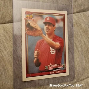 Jose DeLeon Cardinals 1991 Topps Desert Shield Card #711 * OTTIME CONDIZIONI * - Foto 1 di 2